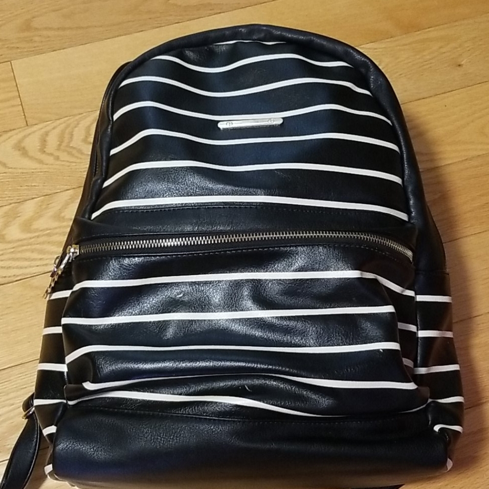 Gently Used B&W Striped Backpack